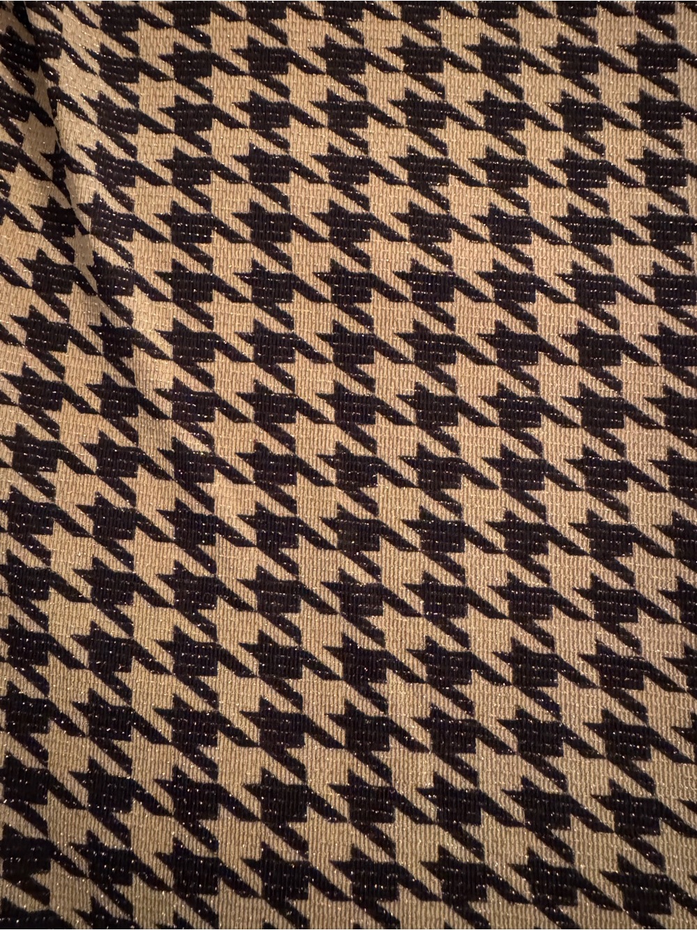 Shimmery Black and Tan fabric piece